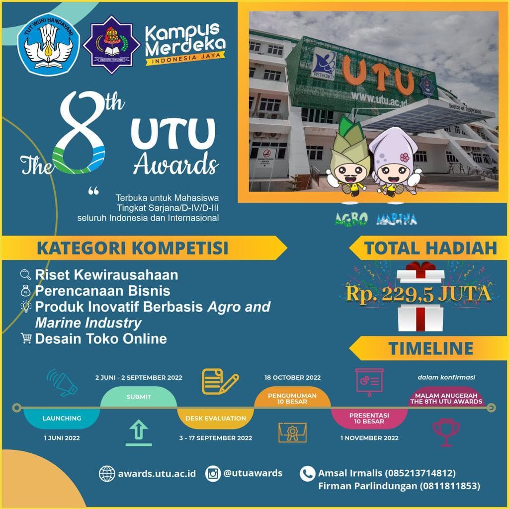 Kompetisi 8th UTU Awards 2022 Kembali Dibuka